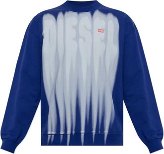 Diesel S-Boxt-Aa 1 Sweatshirt - Heren - Sweatshirts - Blauw - 2XL - Katoen - Hoodies & sweatvesten