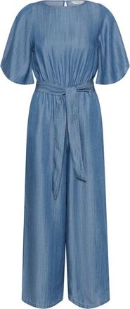 Part Two Blauwe Denim Jumpsuit met Wijde Pijpen - Dames - Jumpsuits - Blauw - XL - Denim - Jumpsuits & Playsuits