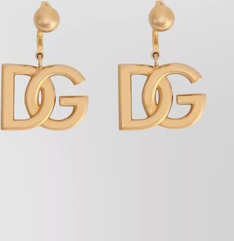 Dolce & Gabbana logo-pendant earrings