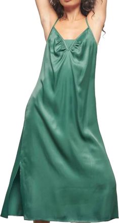 Corey Lynn Calter Soho Slip Midi Dress In Fir Fir