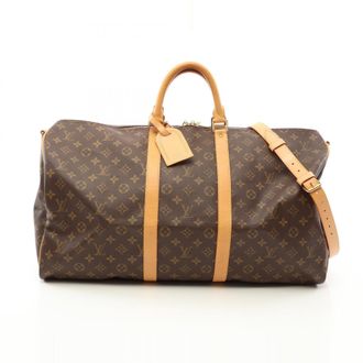 Louis Vuitton Brown Monogram Coated Canvas Leather Boston Bag (Pre-Owned)