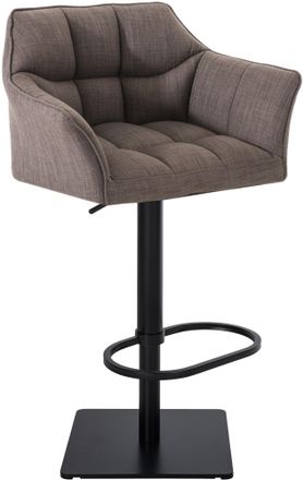 Clp Clp - Taburete De Bar Tapizado Damaso Gris Negro