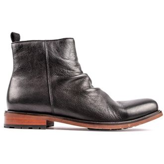 Sole Mens Crafted Axe Inside Zip Boots - Black Leather - Size UK 9