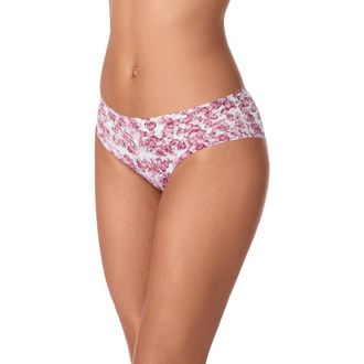 DKNY Litewear Cut Anywhere Hipster Panties in Hologram Hearts at Nordstrom, Size X-Large