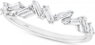Allurez 0.46ct 14k White Gold Diamond Baguette Ladys Band