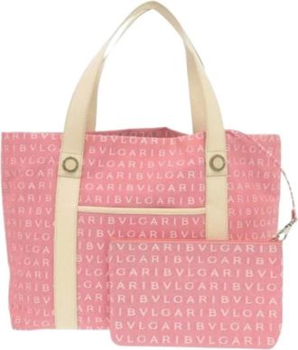 Bulgari Pre-owned Tote Bags, female, Pink, Size: ONE SIZE Pre-owned Vintage Tote Bag