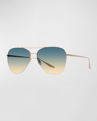 Barton Perreira Chevalier Titanium Aviator Sunglasses