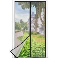OEM Mosquitera Para Puertas Y Ventanas, 120 X 220 Cm, Malla Fina Negra, Mosquitera, Cierre Autom&aacute;tico, Mosquitera Magn&eacute;tica Para Ventanas De Hasta 3,8 Cm 