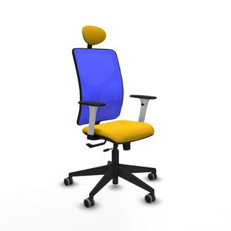 Piqueras y Crespo Silla De Oficina Piqueras Y Crespo Motilla Blanco Soporte Lumbar Ajustable