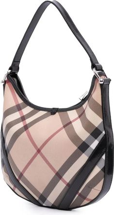 Burberry Hobo Bags - 2000-2017 Supernova Check Coated Canvas Larkin Hob - Gr. unisize - in Braun - für Damen