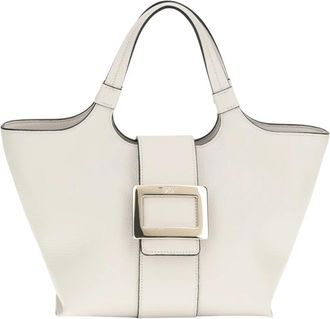 Roger Vivier Belle Vivier Handtas - Dames - Tassen - Beige - Maat: ONE Size Leer