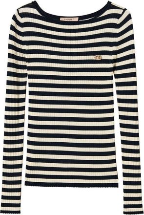 Twin-Set White And Navy Sweaters