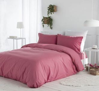 Nafnaf Funda n&oacute;rdica lisa 100% algod&oacute;n 260x240 cm fresa