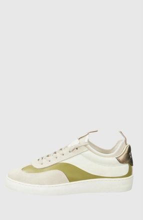 Scotch & Soda Beige Leather Low Top Womens Sneakers