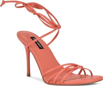 Nine West Opela Ankle Wrap Sandal in Orange at Nordstrom, Size 5.5