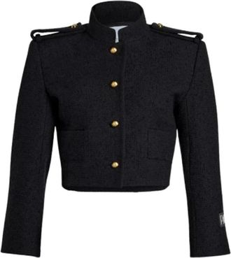 Patou Jassen, Dames, Zwart, S, Tweed, Stijlvolle Jas