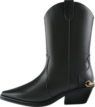 L37 Stijlvolle schoenen en accessoires collectie - Dames - Cowboylaarzen - Zwart - 35 EU - Schoenen