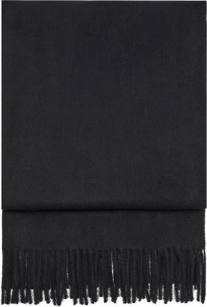 Mango Fringed Scarf in Black at Nordstrom