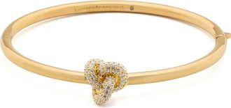 Kate Spade New York pavé hinge bangle in Clear/Gold at Nordstrom