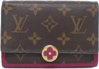 Louis Vuitton Fuchsia Marron Monogram Monogram Coated Canvas Leather Wallet (Bi-Fold) (Pre-Owned)