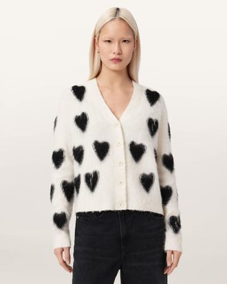 AllSaints Scatter Heart Cardigan