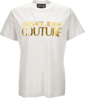 Versace Jeans Couture T-shirts en Polos Wit - Heren - T-shirts - Wit - XL - Katoen - Tops