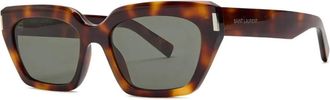 Saint Laurent Zonnebril met cat-eye montuur - Bruin
