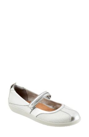 Softwalk Dayton Mary Jane Sneaker in Silver at Nordstrom, Size 10.5