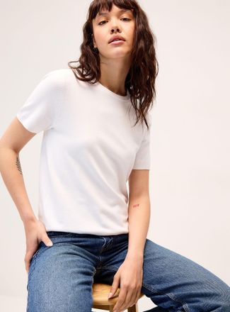 Twik Womens Short sleeves flowy knit sweater