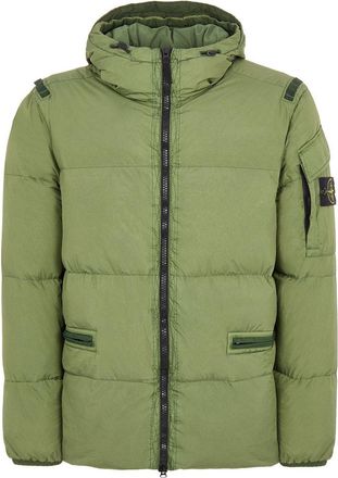 Stone Island Crinkle Reps Down Jacket Green 771540223-V0058