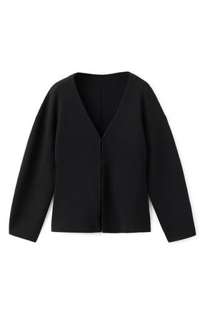 Mango Oversize V-Neck Cardigan in Black at Nordstrom, Size X-Small
