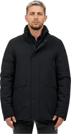 Roberto Ricci Design Jas met opstaande kraag en warmtegelaste naden - Heren - Winterjassen - Zwart - 2XL - Jassen