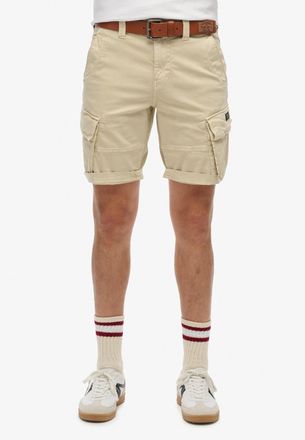 Superdry Cargobermudas SUPERDRY CORE CARGO SHORT, Herren, Gr. 28, N-Gr, beige (sand), Web, Obermaterial: 97% Baumwolle, 3% Elasthan, unifarben, straight fit kn