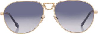 Fred Perry Blue Gradient Pilot Mens Sunglasses FG40047U 30W 59