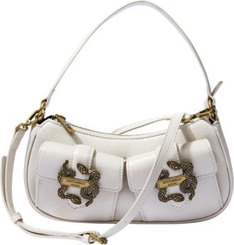 Just Cavalli Iconic Snakes Borsa 1 - Dames - Schoudertassen - Wit - ONE Size - Tassen