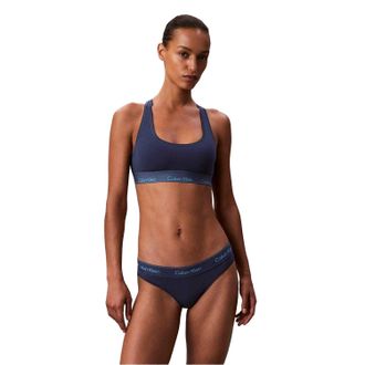 Calvin Klein Dames/Dames Logo Katoenmix Bralette (Donkere Denim)