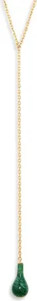 Toteme Jade Drop Necklace in Dark Green/gold at Nordstrom