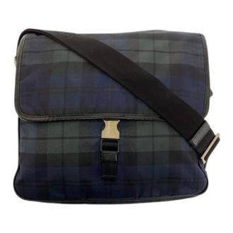 Prada Pre-owned Nylon Tessuto Check Shoulder Messenger Bag - Heren - Pre-owned - Veelkleurig - Maat: ONE Size Nylon