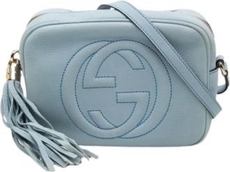 Gucci Pre-owned Cross Body Bags, female, Blue, Size: ONE SIZE Pre-owned Vintage Crossbody Bag