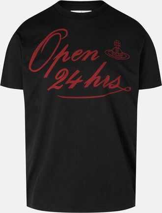 Vivienne Westwood Open 24 Hours Classic T-shirt Cotton Black XXL Unisex