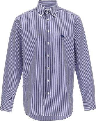 Etro Heren, Overhemden, Blauw, Maat: L Katoen