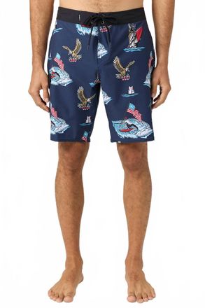 O'Neill Mens Lennox Usa 20 Boardshorts In Navy