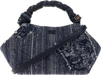 Ganni Vintage-effect Tas - Dames - Mini tas - Blauw - ONE Size - Denim - Tassen