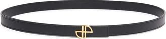 Patou Cintura in pelle con monogramma JP - Nero