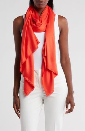 Vince Camuto Oversized Satin Pashmina Wrap in Fiesta Orange at Nordstrom Rack