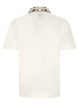Casablanca Laurel Polo Shirt - White