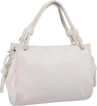 Loewe Pre-owned Hand Bag - Dames - Vintage Handtas - Wit - ONE Size - Leer - Vintage