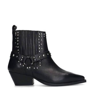 Sacha leren cowboylaarzen zwart