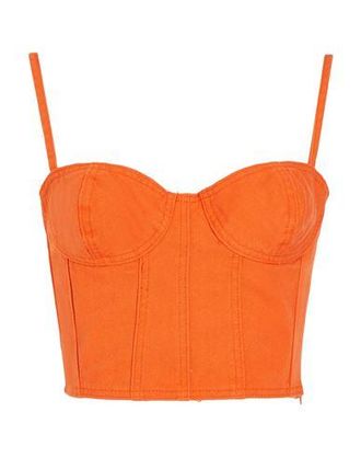 8 by YOOX ORGANIC COTTON DENIM BUSTIER
