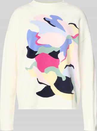 Christian Berg Strickpullover aus Viskose-Mix mit &uuml;berschnittenen Schultern in Offwhite, Gr&ouml;&szlig;e XXL